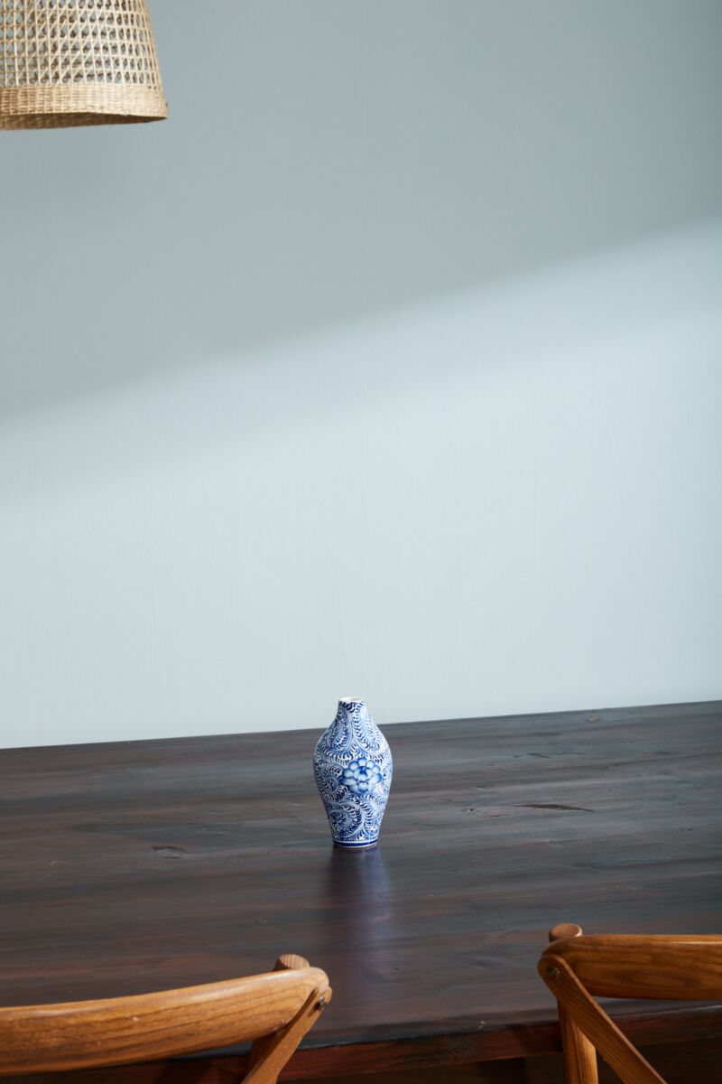 Design Shop Blue Eleanor Collection Budvase, 3.5" X 7".