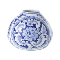 Design Shop Blue Eleanor Collection Vase, 6.25" X 4.75".