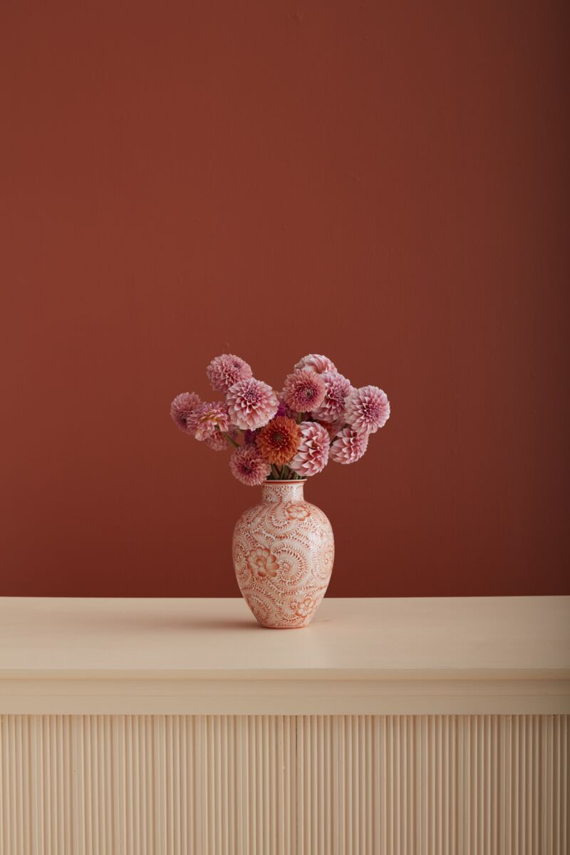 Design Shop Coral Eleanor Collection Vase, 6.5" X 9.25".