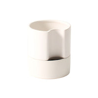 Design Shop White Jett Pot, 4.25" X 5"