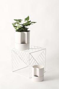 Design Shop White Jett Pot, 4.25" X 5"