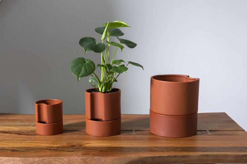 Design Shop Terracotta Jett Pot, 6" X 7"