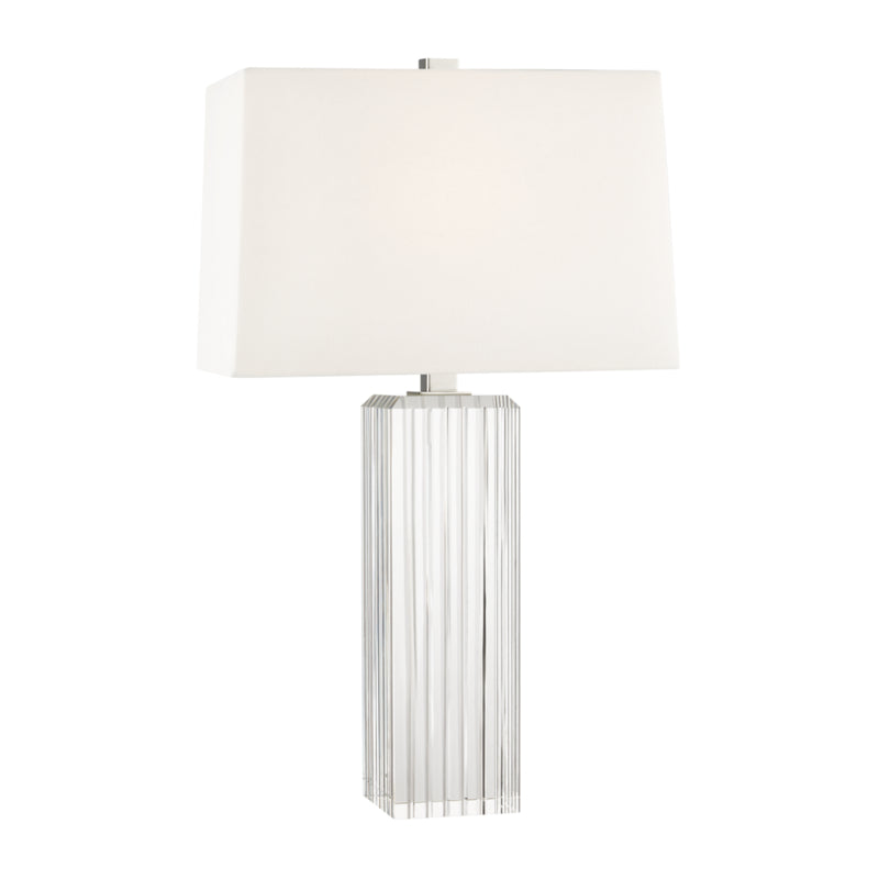 Hudson Valley One Light Table Lamp from the Hague collection in Polished Nickel finish
