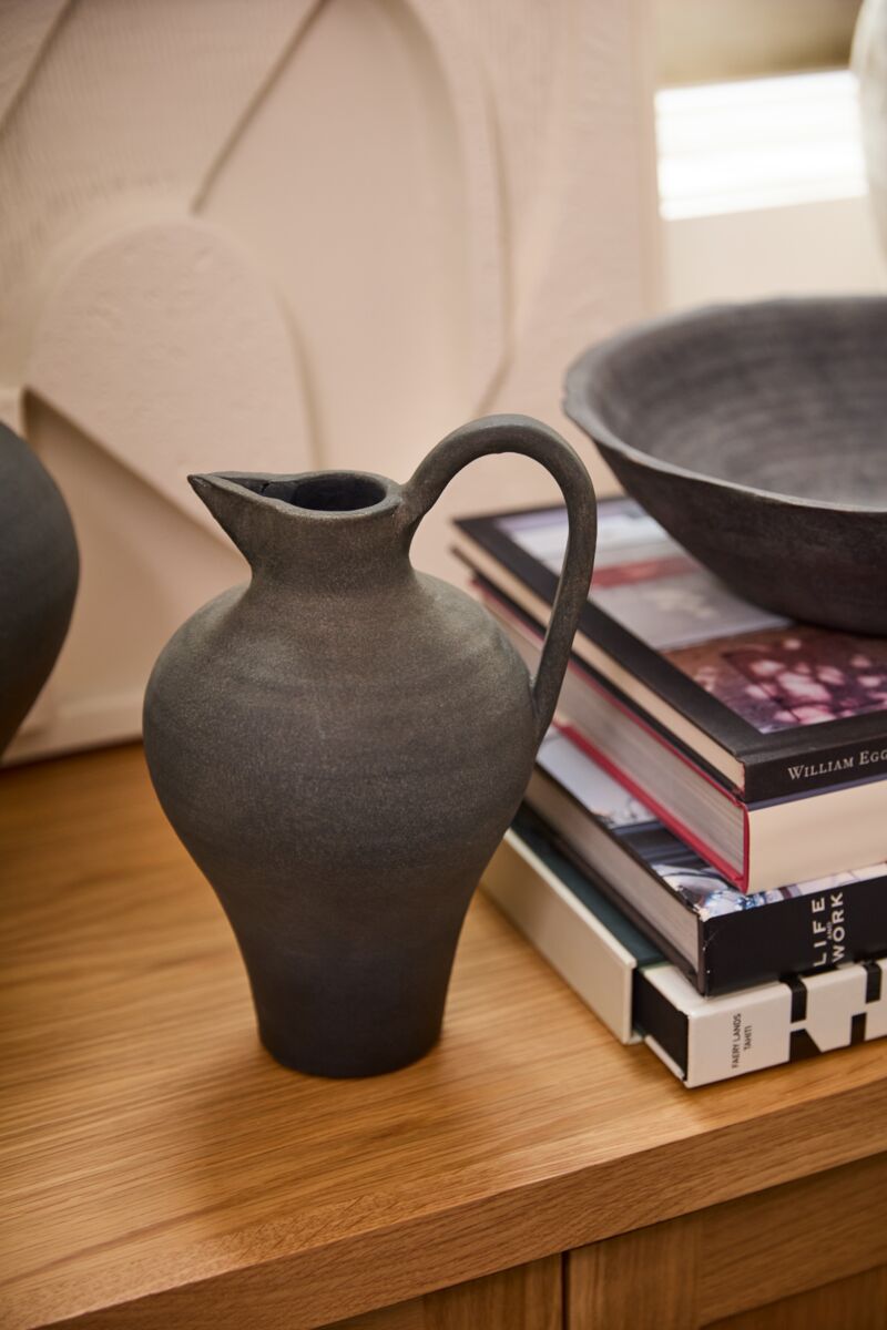 Design Shop Black Ravine Jug, 7" X 11.75".