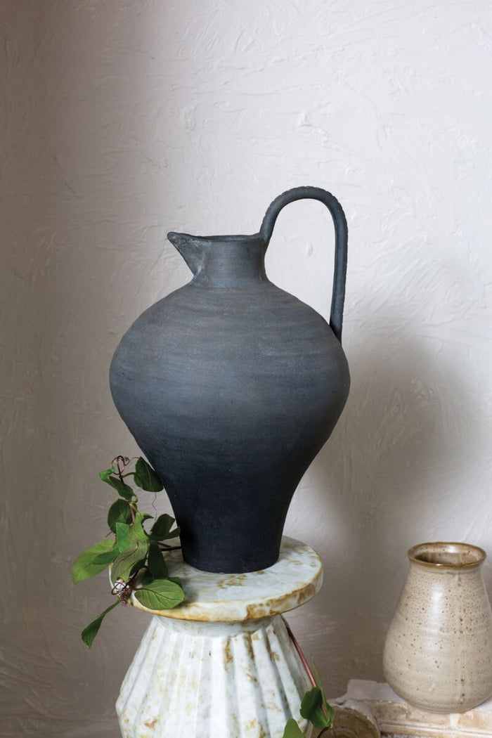 Design Shop Black Ravine Jug, 9.25" X 14".