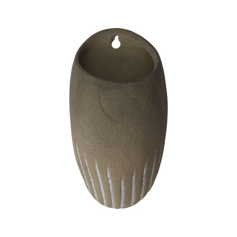 Design Shop Tan Tatcha Wall Vase, 4.75" X 8.75".