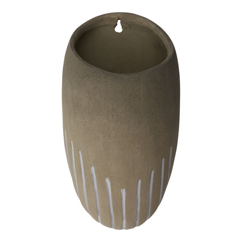 Design Shop Tan Tatcha Wall Vase, 6" X 11.25".