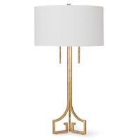 Regina Andrew Two Light Table Lamp from the Le collection in Antique Gold Leaf finish