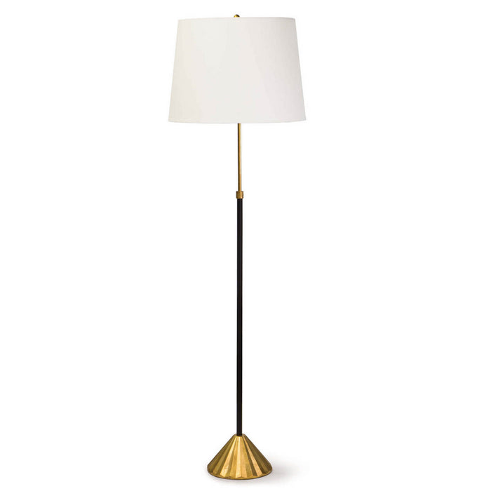 Regina Andrew One Light Floor Lamp from the Parasol collection in Gold Leaf finish
