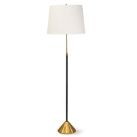 Regina Andrew One Light Floor Lamp from the Parasol collection in Gold Leaf finish