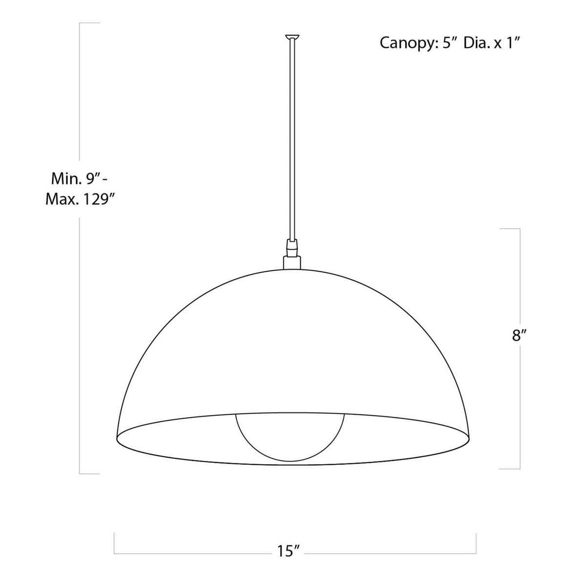Regina Andrew - 16-1090WT - One Light Pendant - Sigmund - White