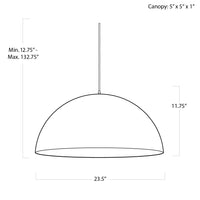 Regina Andrew - 16-1091BLK - One Light Pendant - Sigmund - Blackened Steel