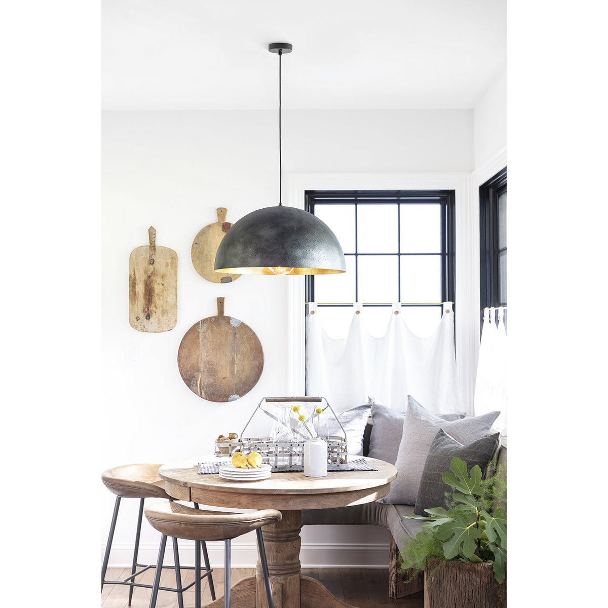 Regina Andrew - 16-1091BLK - One Light Pendant - Sigmund - Blackened Steel