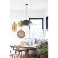 Regina Andrew - 16-1091BLK - One Light Pendant - Sigmund - Blackened Steel
