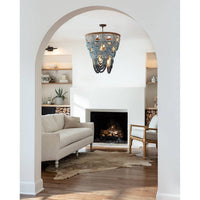 Regina Andrew - 16-1179 - Six Light Chandelier - Ombre - Blue