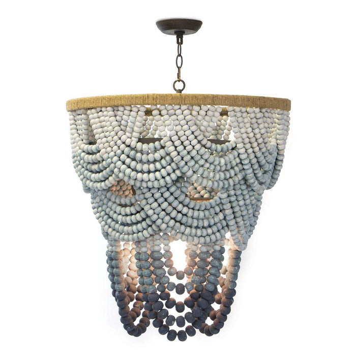 Regina Andrew Six Light Chandelier from the Ombre collection in Blue finish