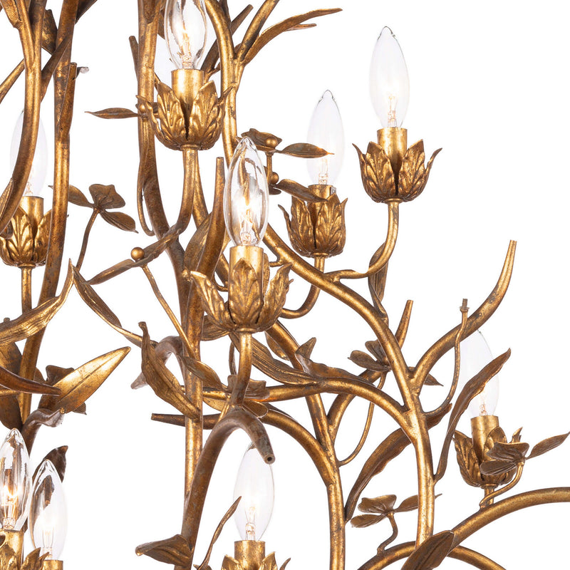 Regina Andrew - 16-1194 - 15 Light Chandelier - Trillium - Antique Gold Leaf