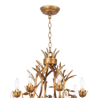 Regina Andrew - 16-1194 - 15 Light Chandelier - Trillium - Antique Gold Leaf