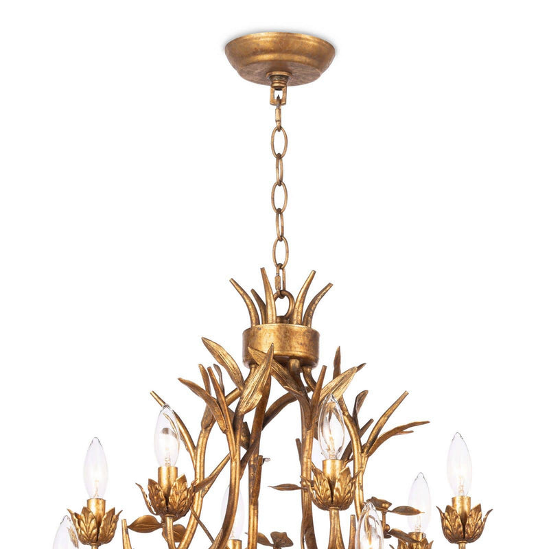 Regina Andrew - 16-1194 - 15 Light Chandelier - Trillium - Antique Gold Leaf