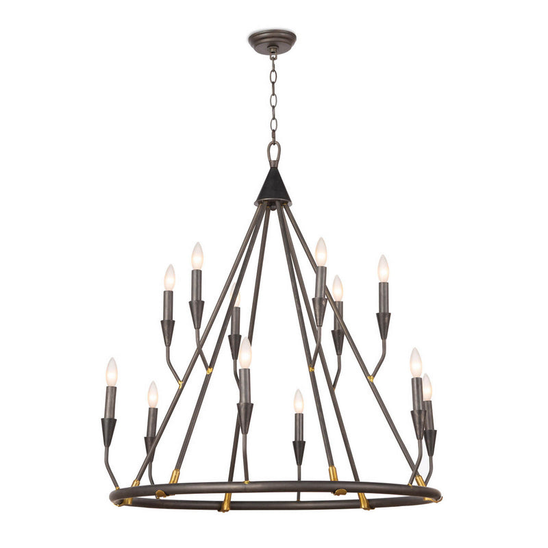 Regina Andrew - 16-1212 - 12 Light Chandelier - Sierra - Blackened Steel