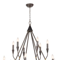 Regina Andrew - 16-1212 - 12 Light Chandelier - Sierra - Blackened Steel