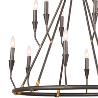 Regina Andrew - 16-1212 - 12 Light Chandelier - Sierra - Blackened Steel