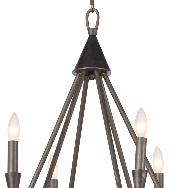 Regina Andrew - 16-1212 - 12 Light Chandelier - Sierra - Blackened Steel