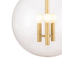 Regina Andrew - 16-1246NB - Three Light Pendant - Cafe - Natural Brass