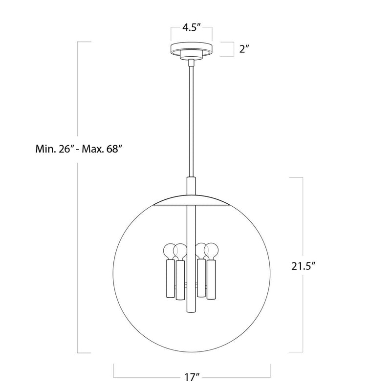 Regina Andrew - 16-1247NB - Three Light Pendant - Cafe - Natural Brass