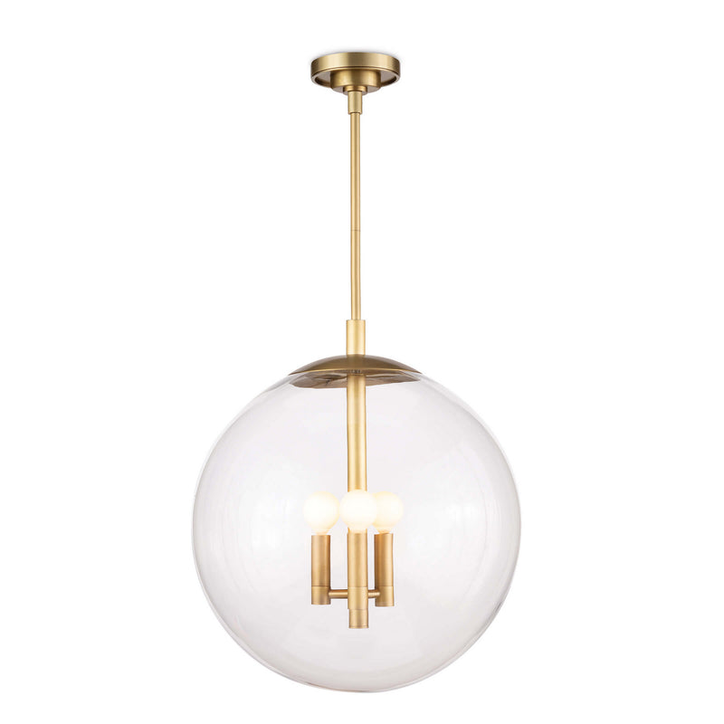 Regina Andrew - 16-1247NB - Three Light Pendant - Cafe - Natural Brass