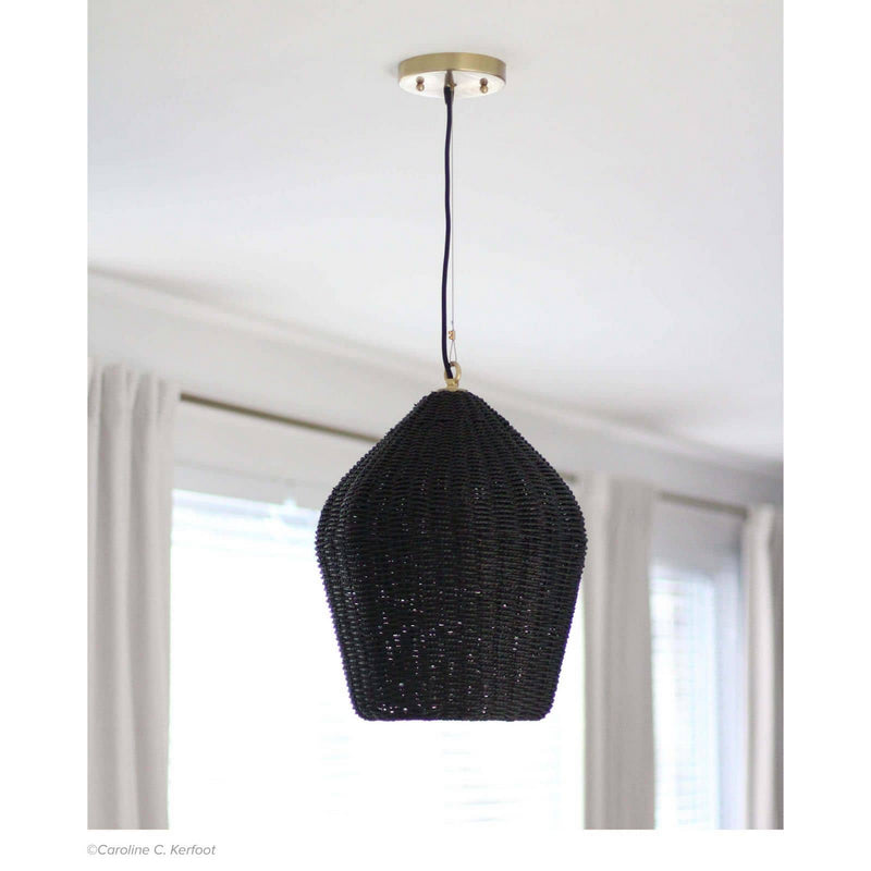 Regina Andrew - 16-1261BLK - One Light Pendant - Georgian - Black