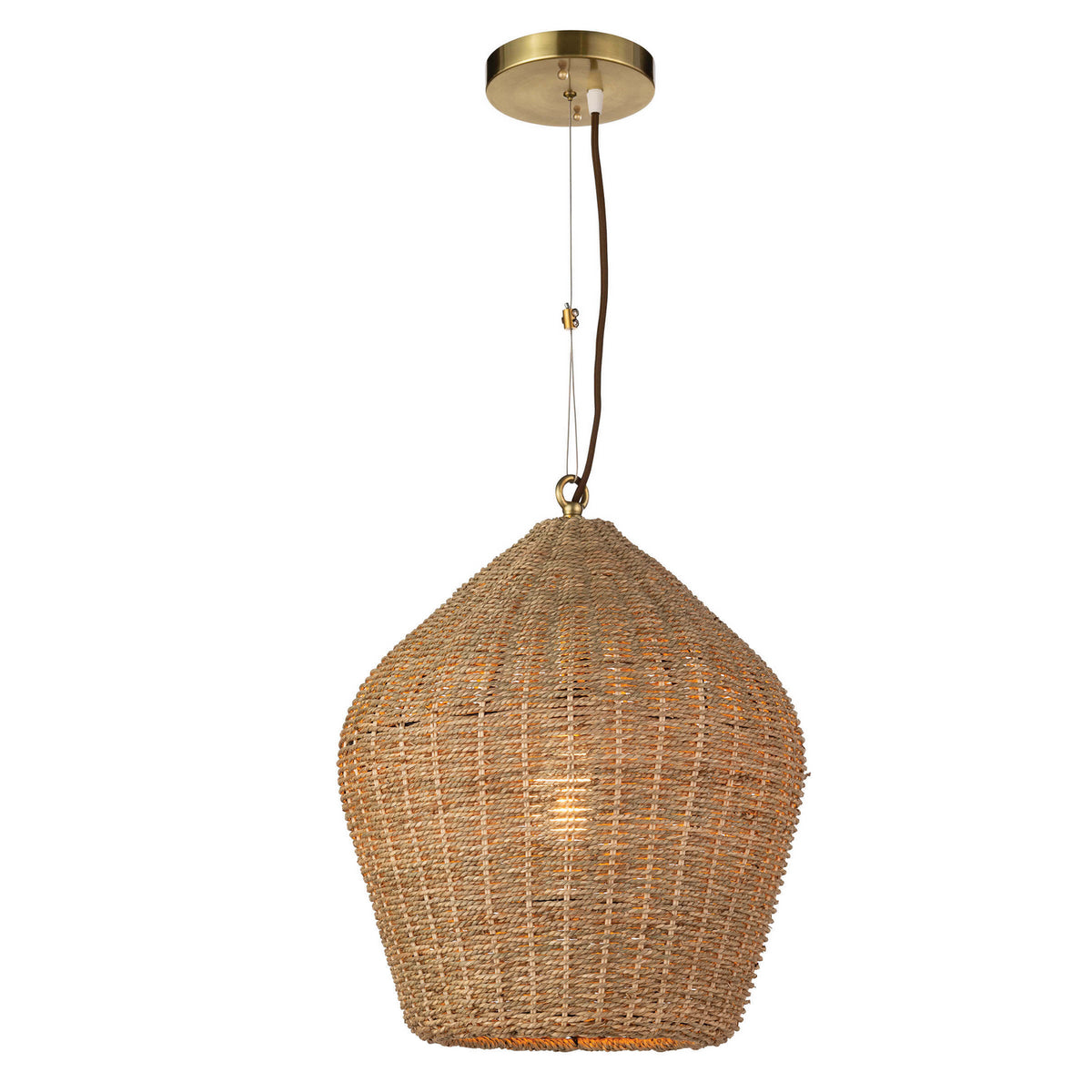 Regina Andrew - 16-1261NAT - One Light Pendant - Georgian - Natural