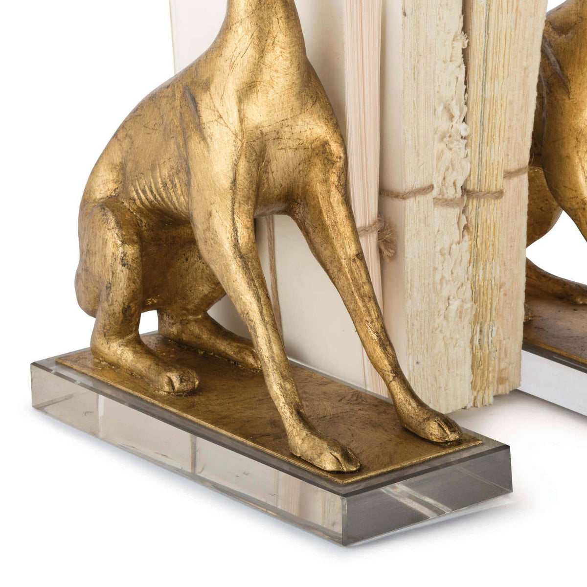 Regina Andrew - 20-1263 - Book Ends - Norman Bookends - Antique Gold Leaf