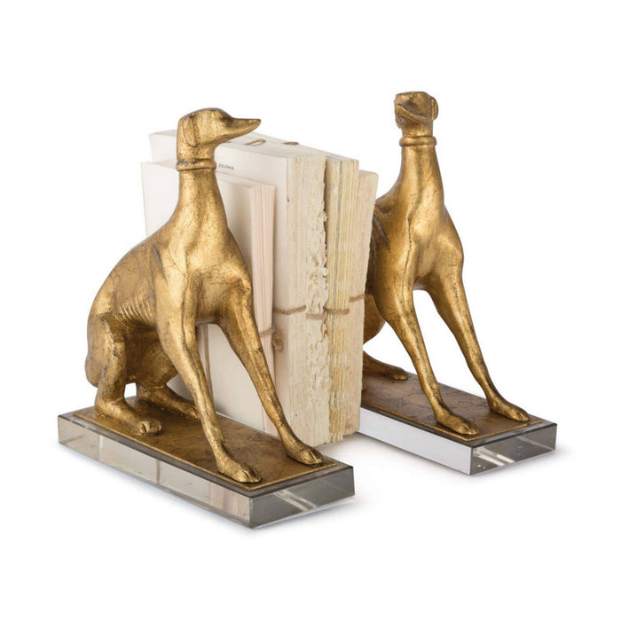 Regina Andrew - 20-1263 - Book Ends - Norman Bookends - Antique Gold Leaf