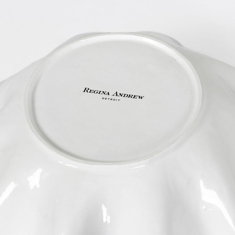 Regina Andrew Bowl from the Ruffle collection in Ivory finish