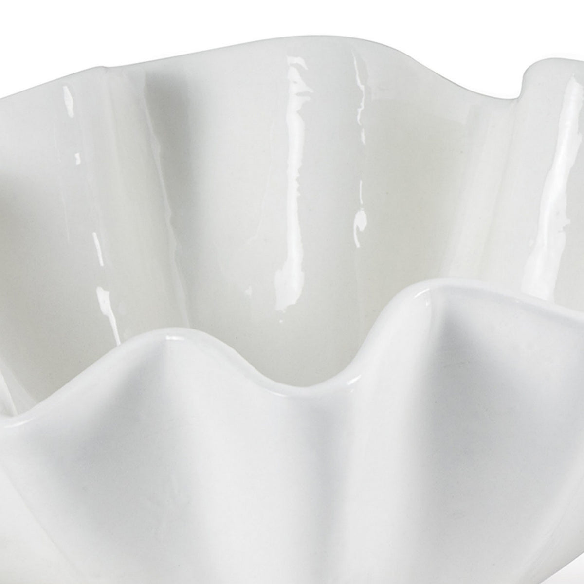 Regina Andrew Bowl from the Ruffle collection in Ivory finish