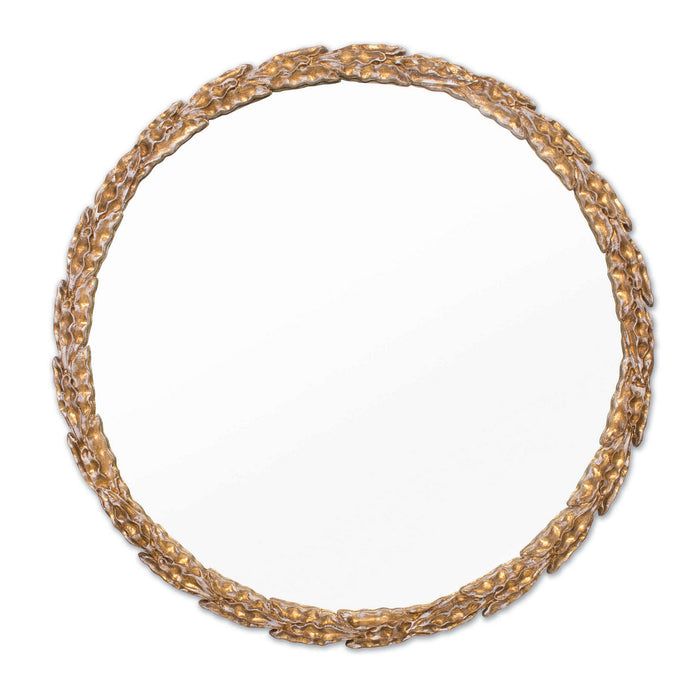 Regina Andrew Mirror from the Olive collection in Gold Leaf finish