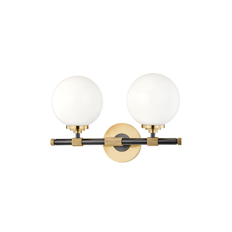 Hudson Valley - 3702-AOB - Two Light Bath Bracket - Bowery - Aged Brass/Old Bronze