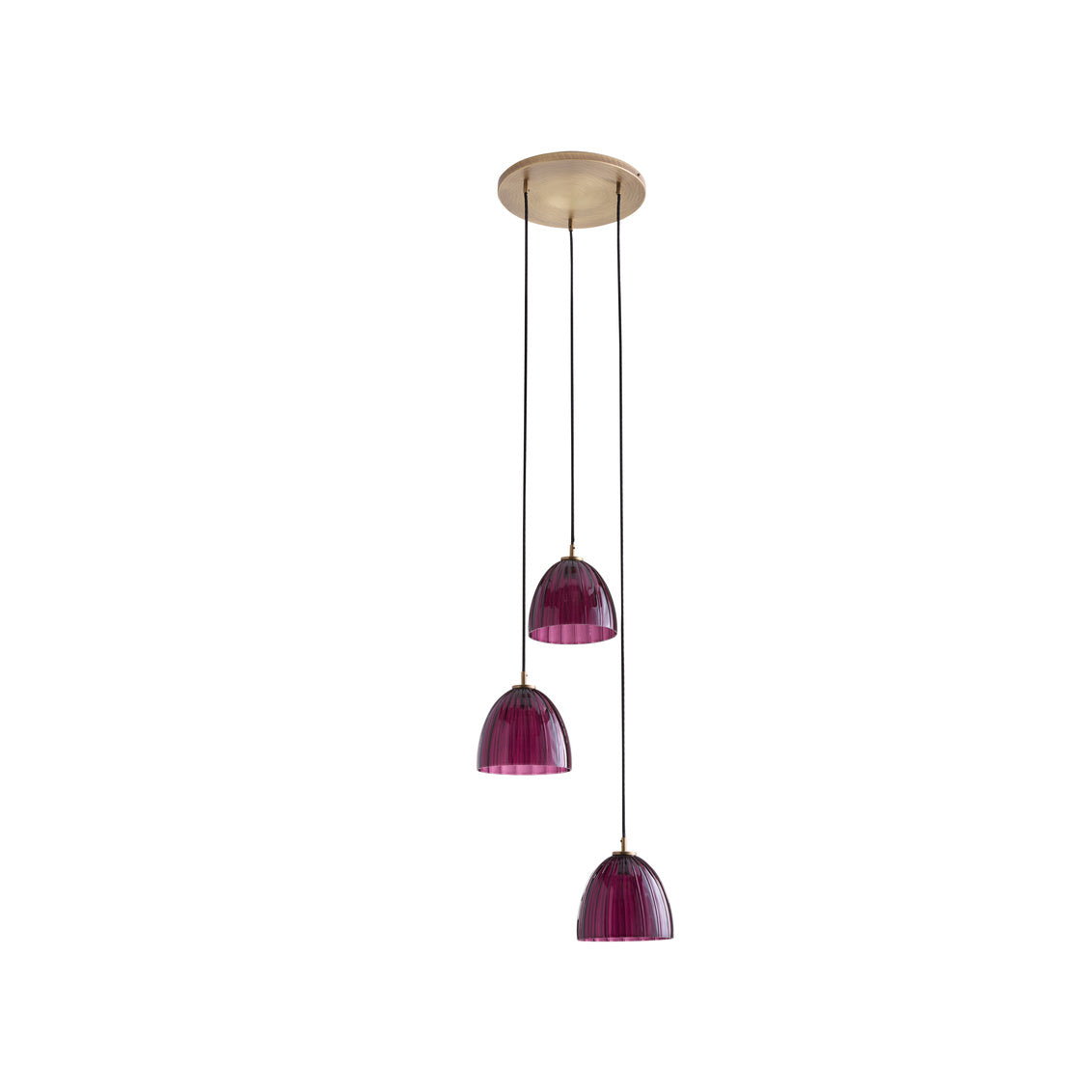 Wildwood Caterina Triple Pendant - Aubergine