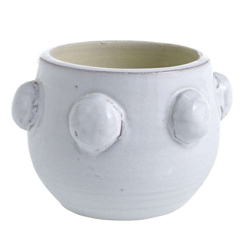 Design Shop White Fem Rosa Collection Pot, 5" X 3.5"