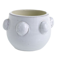 Design Shop White Fem Rosa Collection Pot, 5" X 3.5"