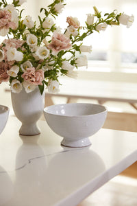 Design Shop White Lyra Collection Compote, 6.75" X 3.75".