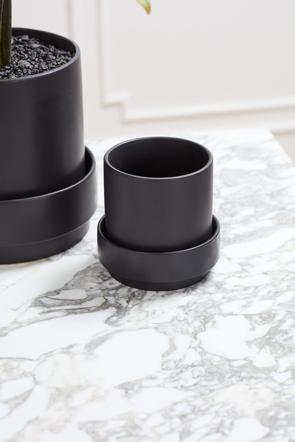 Design Shop Claxton Pot with Saucer 6.25"x 6", Set of 2
