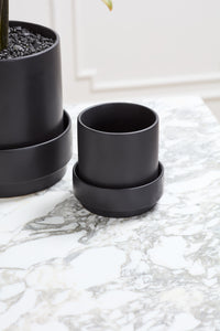 Design Shop Claxton Pot with Saucer 6.25"x 6", Set of 2