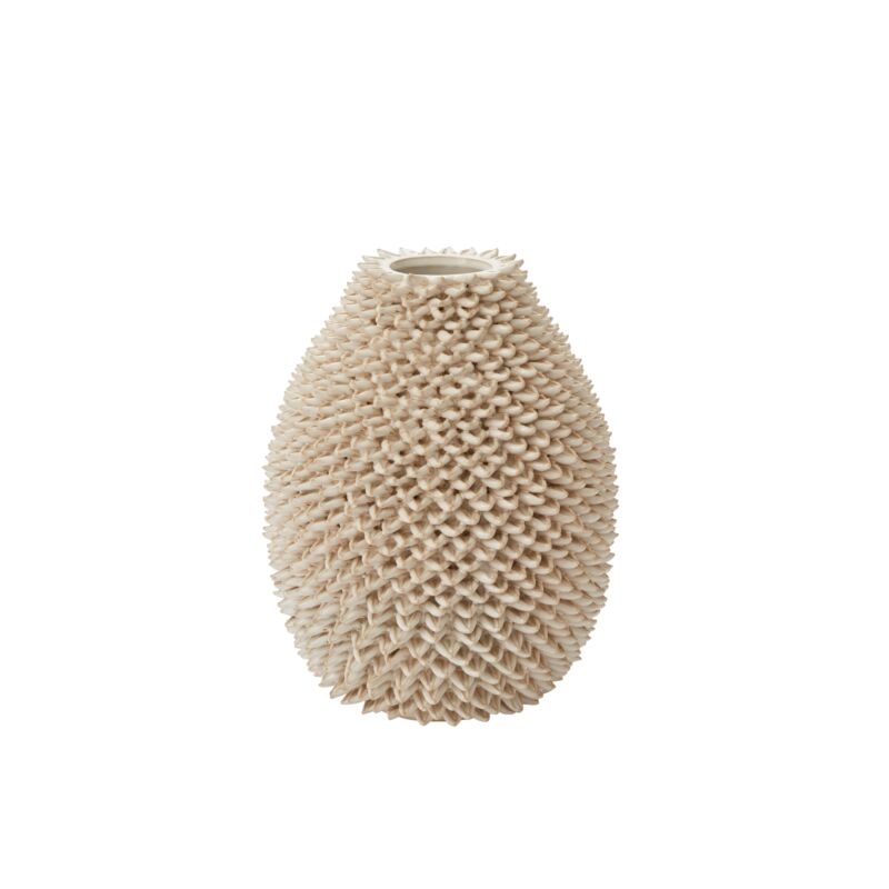 Design Shop Off-White Ismene Vase, 8.5" X 10.75".