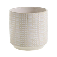 Design Shop Off-White Zati Pot Pot, 4.75" X 4.75", Set of 2.