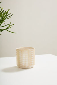 Design Shop Off-White Zati Pot Pot, 4.75" X 4.75", Set of 2.