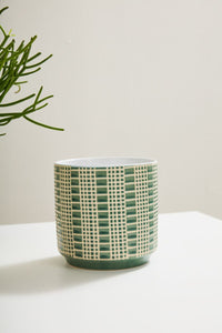 Design Shop Green Zati Pot, 6.5" X 6.75".