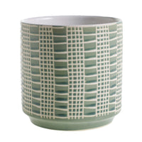 Design Shop Green Zati Pot, 6.5" X 6.75".