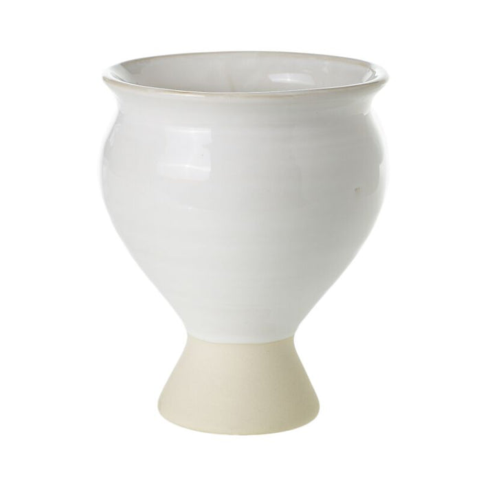 Design Shop White Magnolia Vase, 5.5" X 7", Set of 2.
